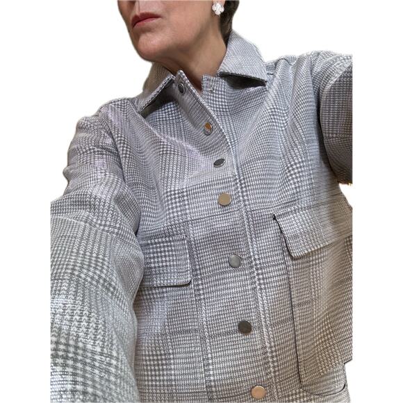 NWT Noli SET Siver Plaid Jacket & Pants. - Picture 7 of 16